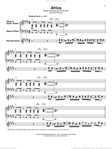 africa sheet music piano|songs from africa sheet music.